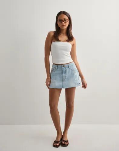 One Teaspoon - Blå - Sloane Denim Mini Skirt 