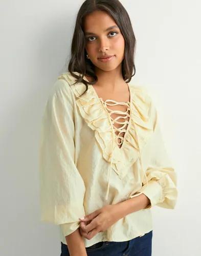 Neo Noir - Gul - Katarina Crepe Ruffle Blouse 