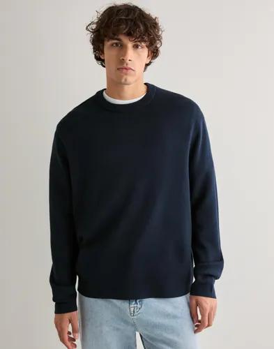 Selected Men Slhteller Fn Relaxed Crew Neck Noos Sweatshirts Blå 