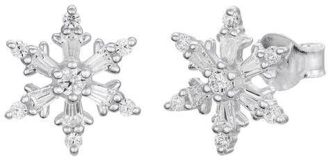 Örhängen med snöflinga 