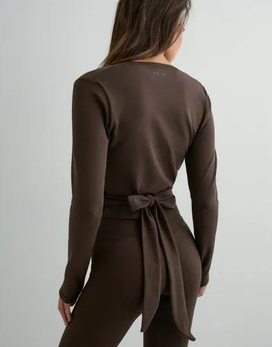 Aim'n - Brun - Shape Seamless Wrap Long Sleeve 