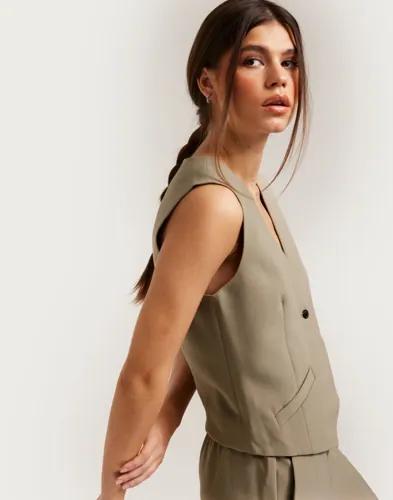 Only - Beige - Onlmilian S/L Fitted Vest Cc Tlr 