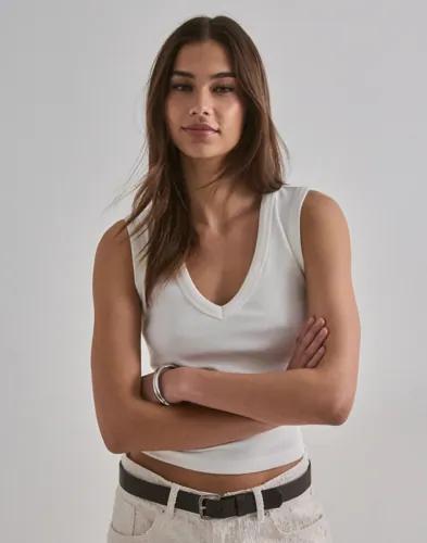 Vero Moda - Vit - Vmchloe Sl Deep V-Neck Top Jrs Noos 