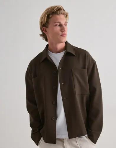 Que Sera Sera Brody Boxy Overshirt Overshirts Brun 