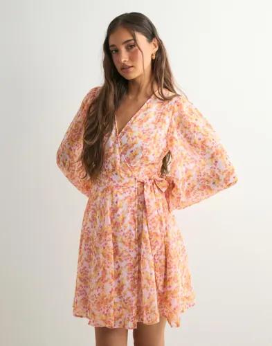 Vero Moda - Rosa - Awaudora Ls Short Wrap Dress 