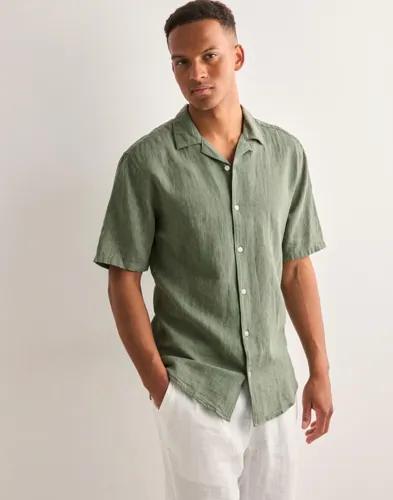 Only & Sons Onscaiden Life Ss Solid Resort Line Linneskjortor Grön 