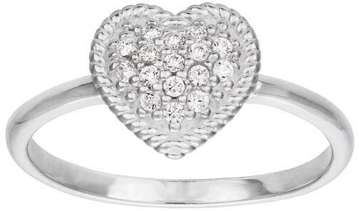 Ring med hjärta och kubisk zirkonia, 16.0 