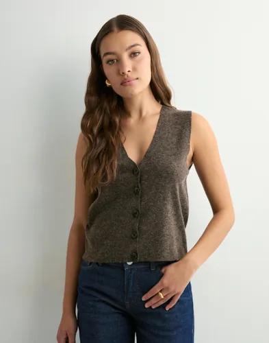 Only - Brun - Onlbillie Sl Vest Cc Knt 