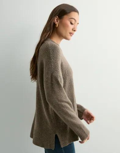 Only - Brun - Onlhazel Ls Highneck Overs Pull Knt 