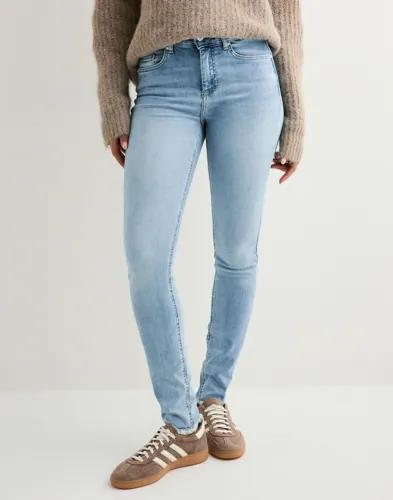 Only - Blå - Onlblush Mid Sk Ank Rw Dnm REA694 N 