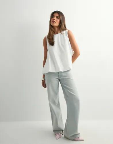 Only - Vit - Onlpiella S/L Baloon Top Wvn 