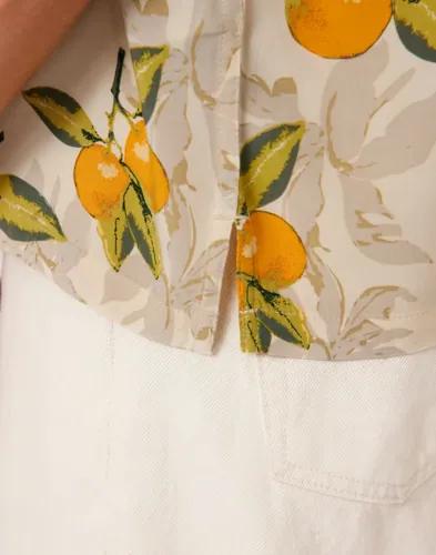 Jack & Jones Jorluke Tampa Aop Shirt Ss Sn Kortärmade skjortor Gul 