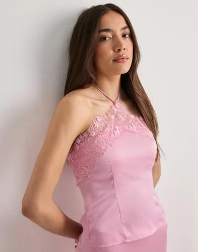 Nelly - Rosa - Satin Halter Top 