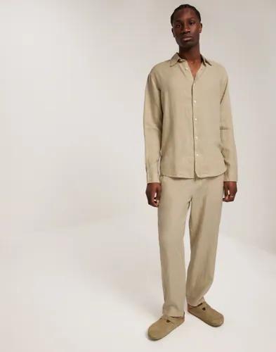 Jack & Jones Jprcclawrence Linen Shirt L/S Sn Linneskjortor Beige 