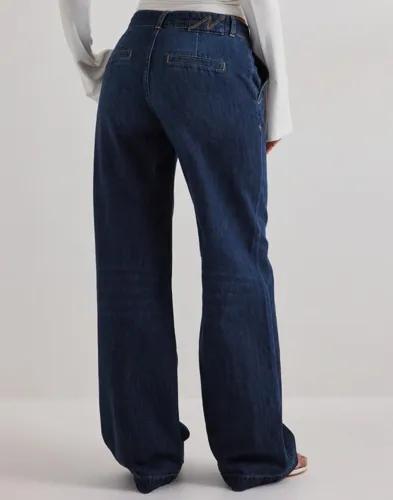 Nelly - Blå - Loose Denim Suit Pants 