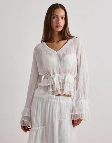 Vero Moda - Vit - Vmfeline Ls Short Top Exp 