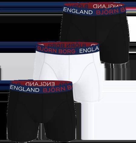 Björn Borg Cotton Stretch Boxers England 3-pack Svart, XXL 