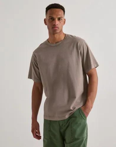 Selected Men Anrro Diego Ss O-Neck Tee Kortärmade t-shirts Beige 