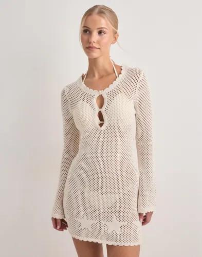 Pieces - Vit - Pckamari Ls Dress Bc 