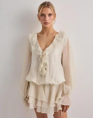 Nelly - Champagne - Volume Frill Dress 