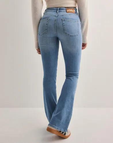 Only - Blå - Onlblush Mid Flared Dnm TAI467 Noos 