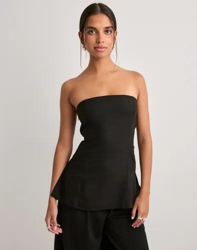 Pieces - Svart - Pcmajse Fitted Bandeau Top Wvn D2D 