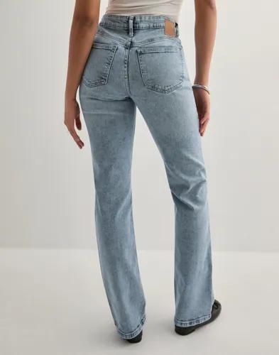 Pieces - Blå - Pckelly Mw Straight Jeans LB302 Noo 