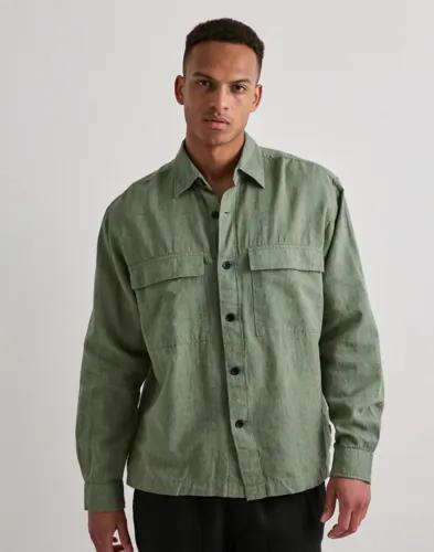 Only & Sons Onscaiden Ls Overshirt Linen Blend Overshirts Grön 