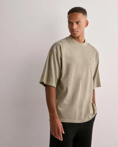 Woodbird WBBeam Washed Home Tee T-shirts med tryck Beige 