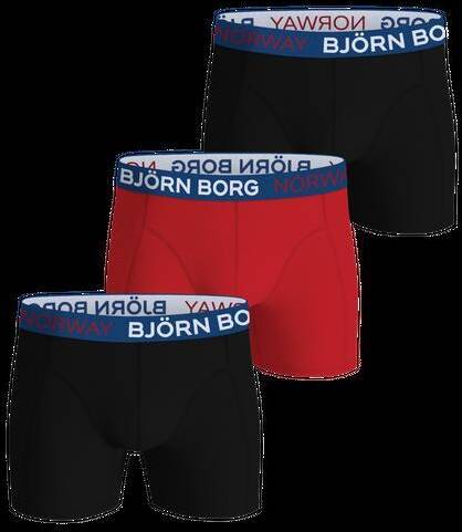 Björn Borg Cotton Stretch Boxers Norway 3-pack Svart, XXL