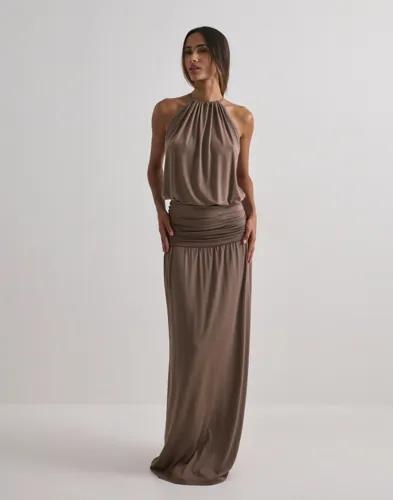 Nelly - Brun - Low Waist Flowy Maxi Skirt 