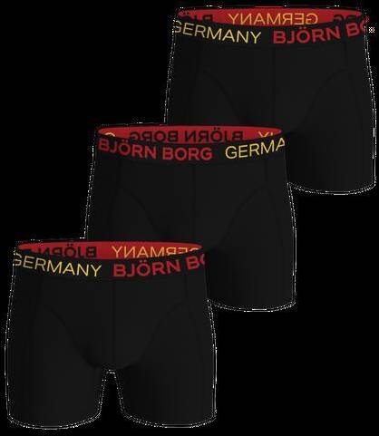 Björn Borg Cotton Stretch Boxers Germany 3-pack Svart, XXL