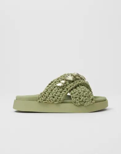 Inuikii - Grön - Slipper Woven Stones