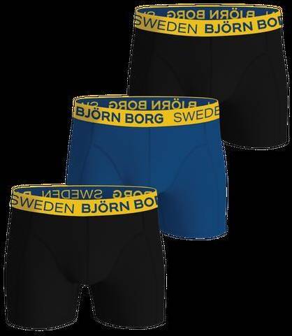 Björn Borg Cotton Stretch Boxers Sweden 3-pack Svart, XXL 