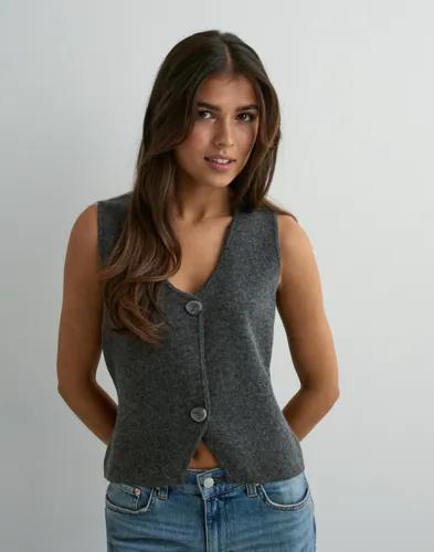 Vero Moda - Grå - Vmbrisa Sl V-Neck Vest 