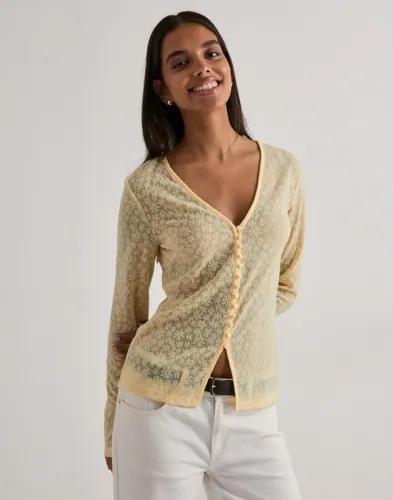 Pieces - Gul - Pcbaisy Ls Cardigan Bc 