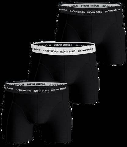 Björn Borg Cotton Stretch Boxer 3-pack Svart, XXL