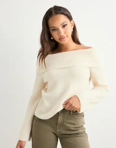 Vero Moda - Vit - Vmaries Ls Offshoulder Pullover Bf 