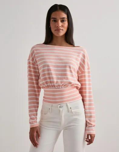 Nelly - Orange - Stripe Knit Sweater 