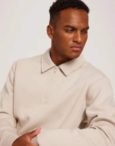 Only & Sons Onsceres 1/4 Zip Sweat Polo Half zip Beige 