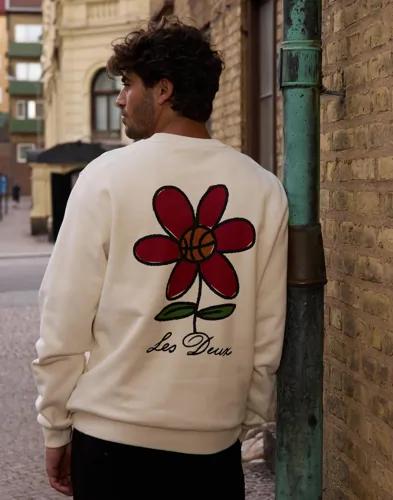 Les Deux Flower Basket Sweatshirt Sweatshirts Vit 