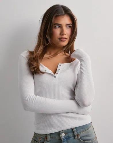 Pieces - Vit - Pckitte Ls Top Noos Bc 
