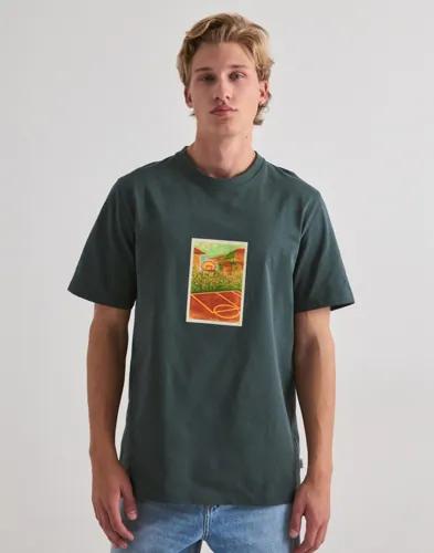 Les Deux Court T-shirt T-shirts med tryck Grön 