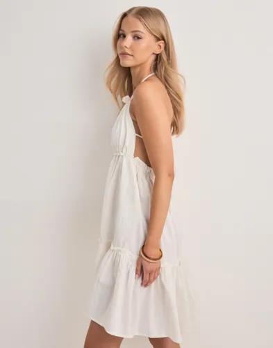 Pieces - Vit - Pckiana Sl Dress Wvm Bc 