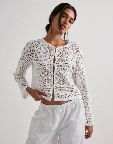 Pieces - Vit - Pcbonnie Ls Cardigan Jrs 