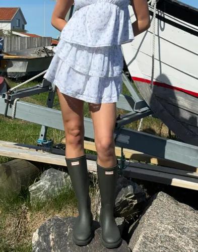 Nelly - Blå - Lace Detail Frill Skirt 