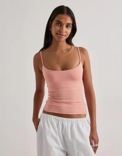 Nelly - Orange - Built In Bra Singlet 