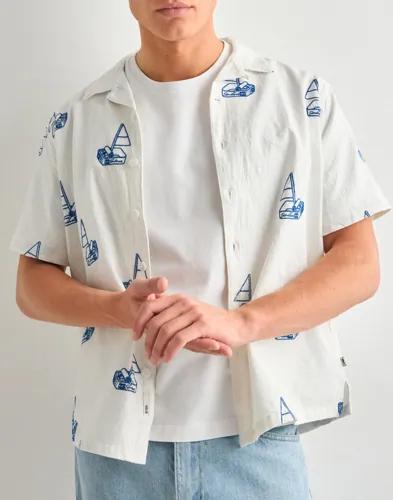 Solid Sdottild Mönstrade skjortor Vit 