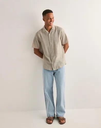 Only & Sons Onscaiden Life Ss Solid Resort Line Linneskjortor Beige 