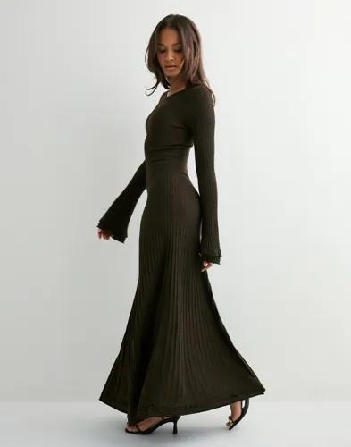 Vero Moda - Brun - Vmclarisa Ls Wide O-Nck Ankle Dress 